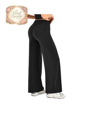 Wide Leg Yoga Pants Straight Leg High Waisted Seamless Leggings